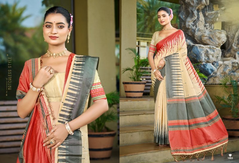 Lavina Silk 04 By Bunawat Slub Silk Printed Saree